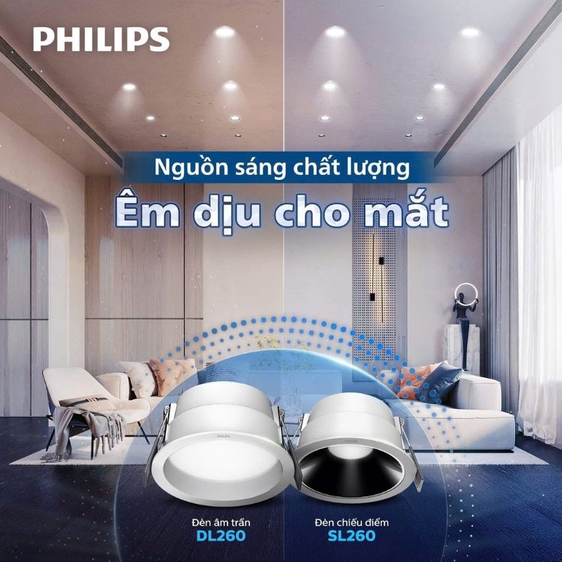 Đèn LED Âm Trần Philips DL260: Giải Pháp Chiếu Sáng Cao Cấp